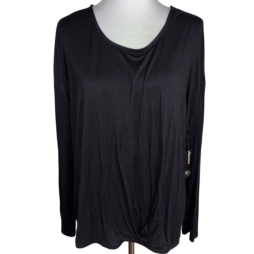 New Directions Black Long Sleeve Top